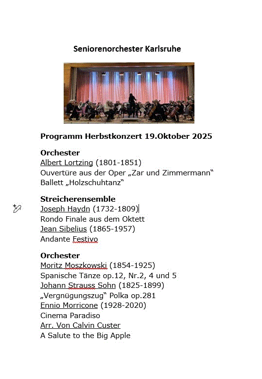 Programm Herbstkonzert 2025